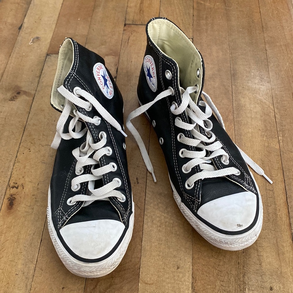 Black Leather Converse